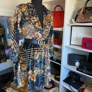 Zara floral dress (belt not included)